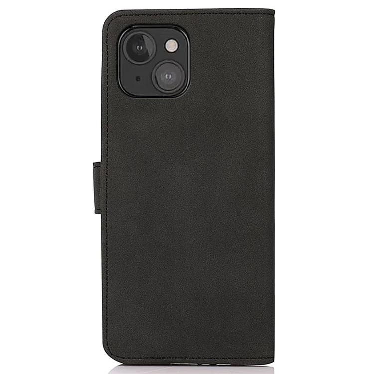 KHAZNEH PU Leather Phone Wallet Design Cover Case con supporto per iPhone 13 mini 5.4 pollici - Nero