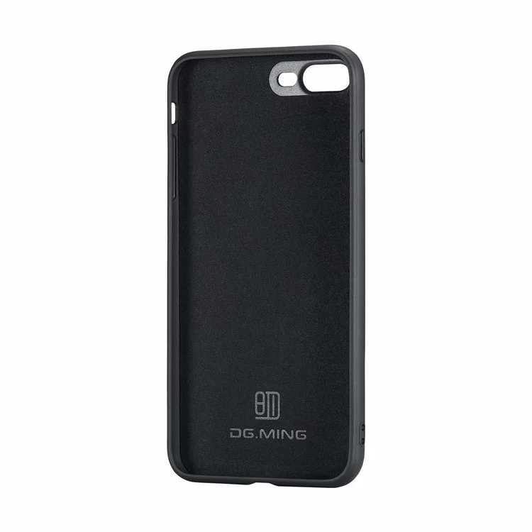 DG.MING M2 Series Detachable Wallet Leather Case Kickstand Magnetic Cover Compatible with Wireless Charging for iPhone 7 Plus 5.5 inch / 8 Plus 5.5 inch - Black