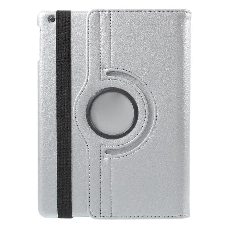 Coque Intelligente En Cuir De Litchi Rotatif À 360 Degrés Pour L'air IPad - Argent