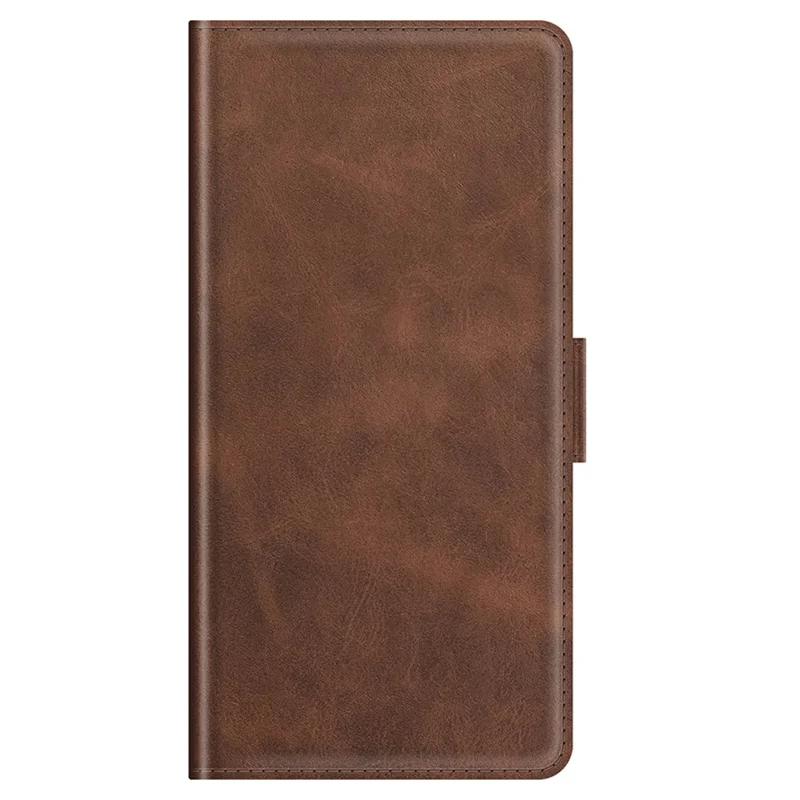 PU Leather Full Protection Wallet Cover Stand Case with Magnetic Double Clasp for iPhone 13 6.1-inch - Coffee