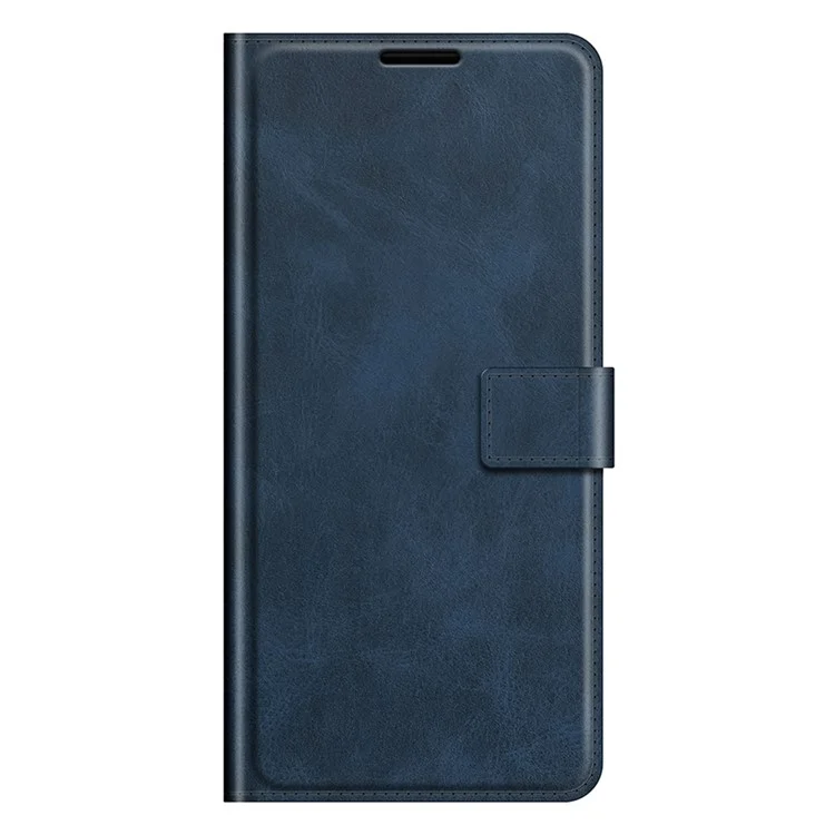 Para Iphone 13 Pro Max 6.7 Pulgadas PU Cuero Folio Flip Flip Store Case de la Caja Del Teléfono Con Cierre Cuadrado Magnético - Azul