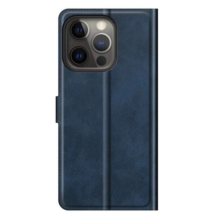 Для iPhone 13 Pro Max 6.7 дюймов искусственная кожа Folio Flip Wallet Stand Phone Case Cover с магнитной квадратной застежкой - синий