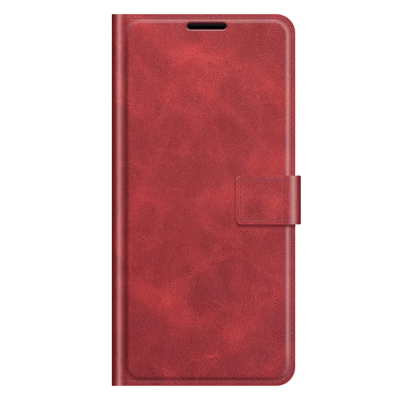 PU Leather Phone Case for iPhone 13 Pro 6.1 inch TPU + PU Leather Folio Flip Wallet Stand Magnetic Buckle Design - Red