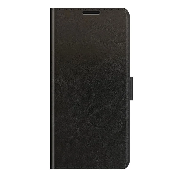 Folio Flip Crazy Horse Texture Étui en cuir PU Wallet Stand Case Shell pour iPhone 13 Pro 6.1 pouces - Noir