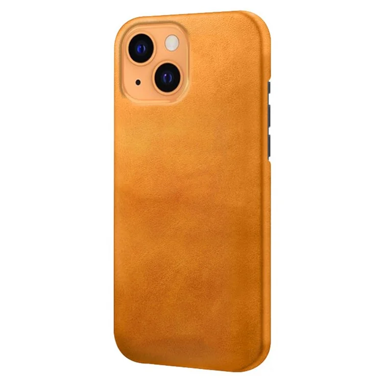 Funda de teléfono KSQ Quality PU Leather Coated PC para iPhone 13 6.1 pulgadas - Naranja