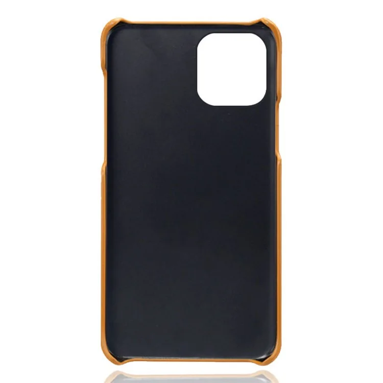 Funda de teléfono KSQ Quality PU Leather Coated PC para iPhone 13 6.1 pulgadas - Naranja
