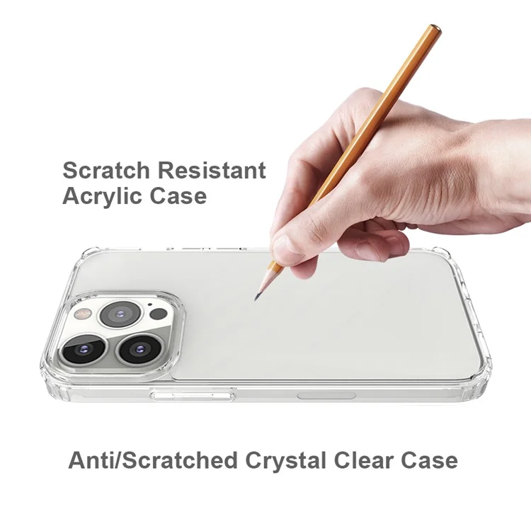 Cubierta de marco suave de TPU reforzada con soporte de acrílico sólido a prueba de golpes Ultra Clear para iPhone 13 Pro de 6.1 pulgadas