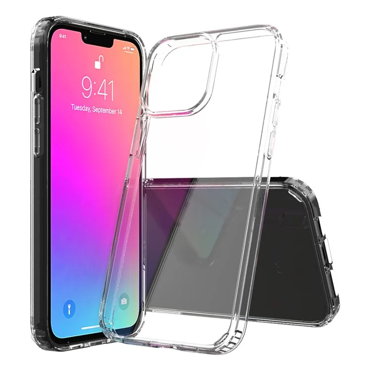 Anti-kratzer Slim Clear Hard Acryl + Soft TPU Stoßfänger Hartback-stoßdämpfer Schutzhülle Für Iphone 13 Pro Max 6,7 Zoll