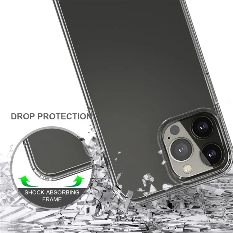 Anti-Scratch Slim Clear Hard Acrylic + Soft TPU Bumper Hard Back Shockproof Protective Case for iPhone 13 Pro Max 6.7 inch