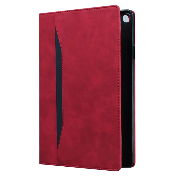 Business Style Wallet Stand Leather Tablet Cover with Front Pocket for iPad Pro 12.9 (2022) / (2021) / (2020) - Red