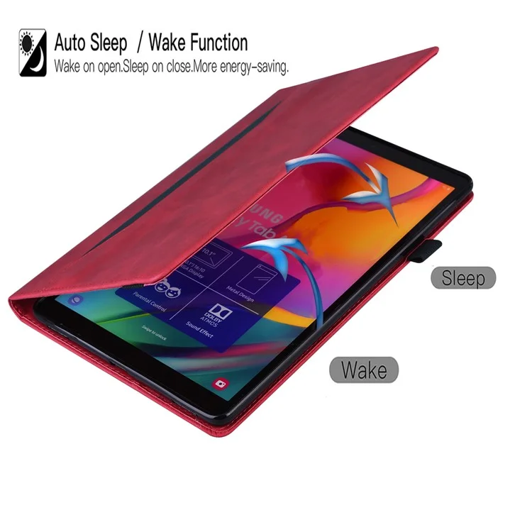 Business Style Wallet Stand Leather Tablet Cover with Front Pocket for iPad Air 13 (2025) / (2024) / Pro 12.9 (2022) / (2021) / (2020) - Red