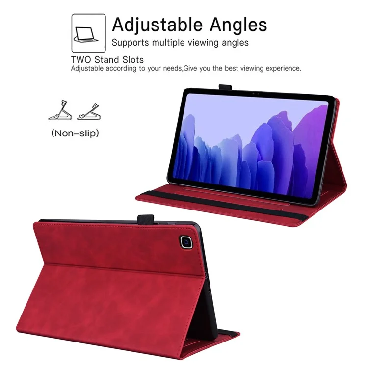 Business Style Wallet Stand Leather Tablet Cover with Front Pocket for iPad Air 13 (2025) / (2024) / Pro 12.9 (2022) / (2021) / (2020) - Red