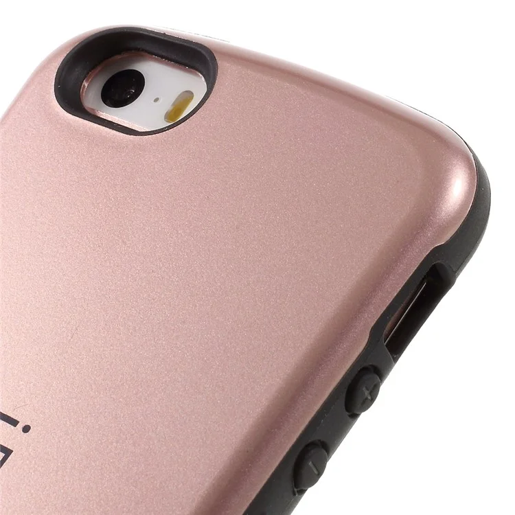 VIFACE MALL First Class Shock Resistance PC + TPU Hybrid Case for iPhone SE/5s/5 - Rose Gold