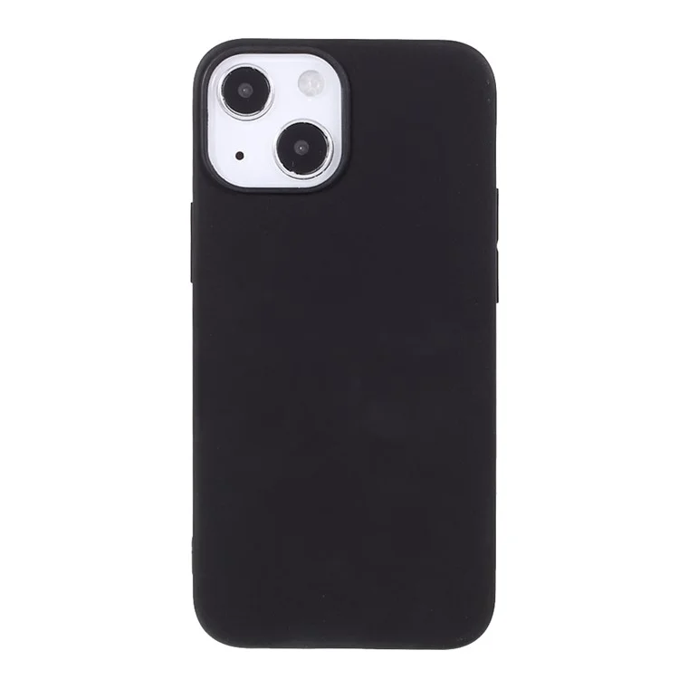 Para Iphone 13 6.1 Pulgadas Matte Soft TPU Case de Teléfono a Prueba de Choque Anti-shortho - Negro