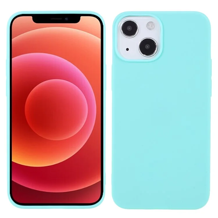 Матовый чехол из термополиуретана для мягкого телефона для iPhone 13 mini 5.4 дюйма - детский голубой
