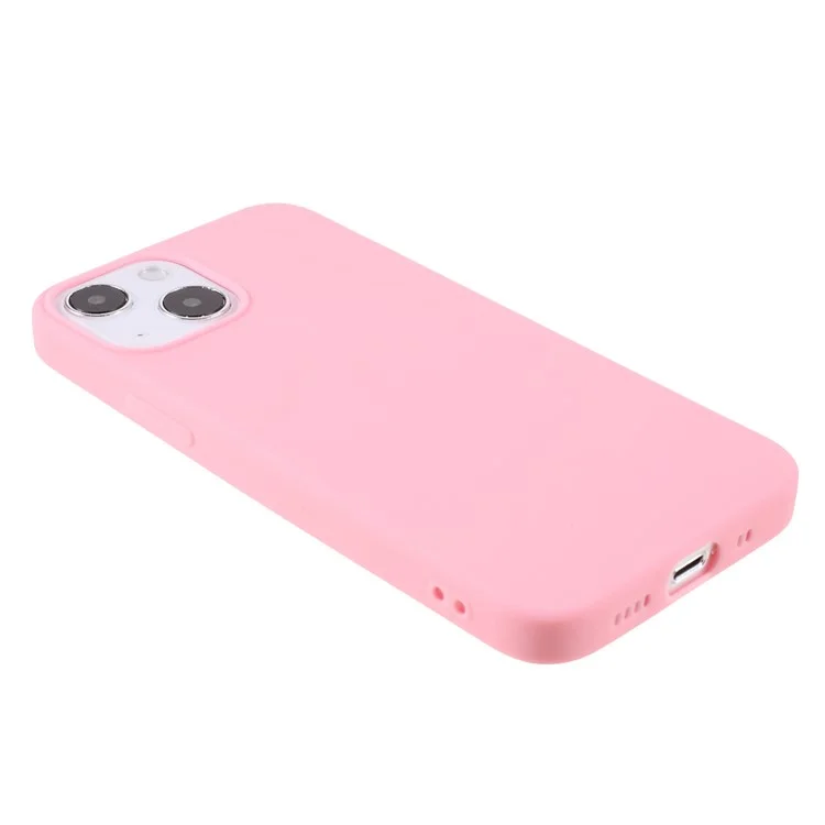 Étui de téléphone TPU mat Étui de téléphone souple pour iPhone 13 mini 5,4 pouces - Rose