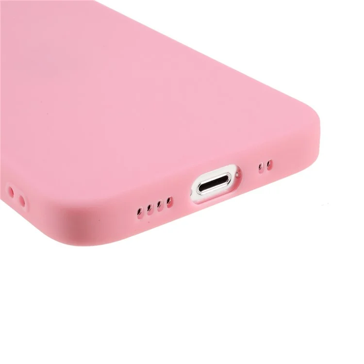 Étui de téléphone TPU mat Étui de téléphone souple pour iPhone 13 mini 5,4 pouces - Rose