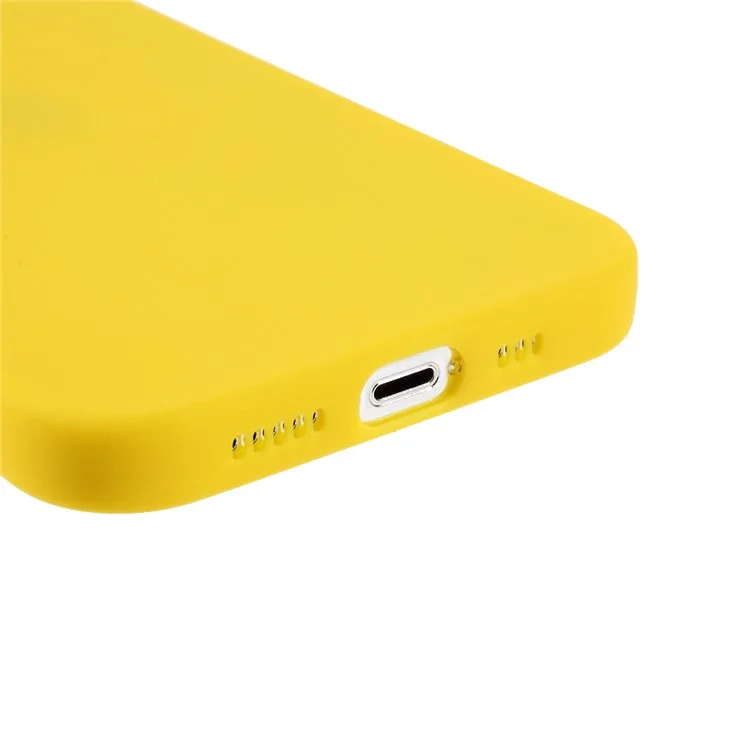 Para iPhone 13 Pro de 6.1 pulgadas Capa suave de superficie delgada Mate suave Funda TPU flexible - Amarillo