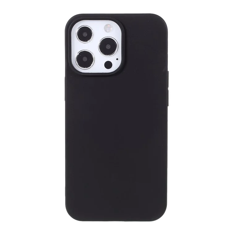 For iPhone 13 Pro 6.1 inch Slim Surface Layer Smooth Matte Soft Flexible TPU Cover - Black