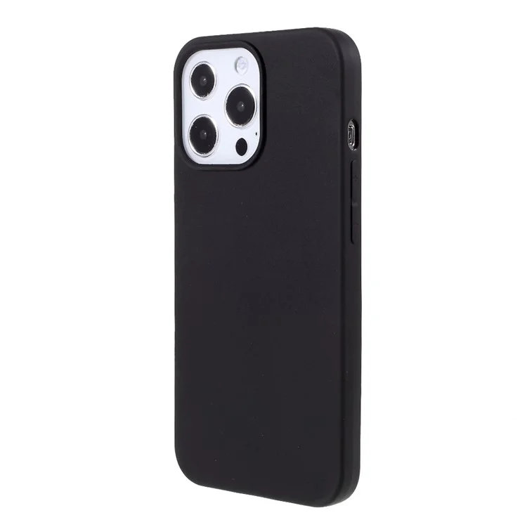 For iPhone 13 Pro 6.1 inch Slim Surface Layer Smooth Matte Soft Flexible TPU Cover - Black