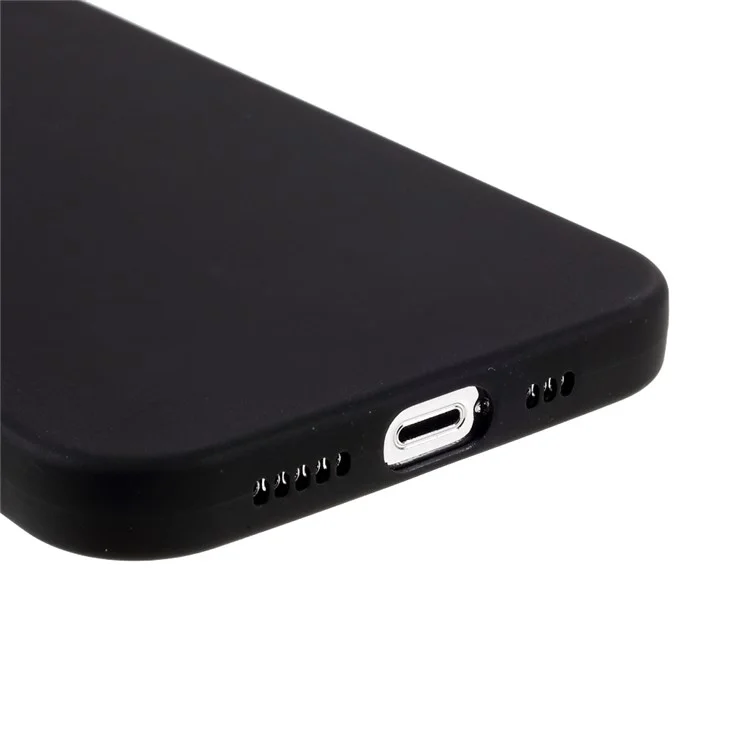 For iPhone 13 Pro 6.1 inch Slim Surface Layer Smooth Matte Soft Flexible TPU Cover - Black