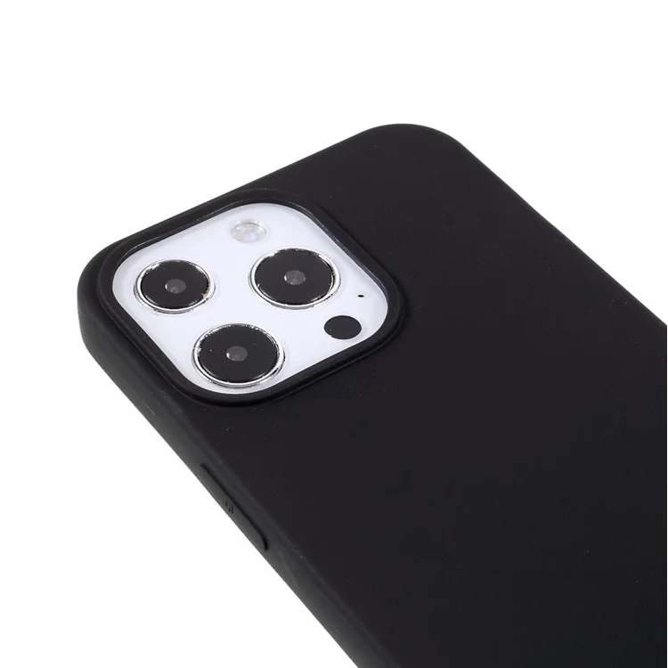 For iPhone 13 Pro 6.1 inch Slim Surface Layer Smooth Matte Soft Flexible TPU Cover - Black