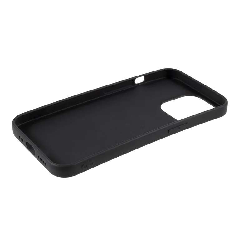 For iPhone 13 Pro 6.1 inch Slim Surface Layer Smooth Matte Soft Flexible TPU Cover - Black