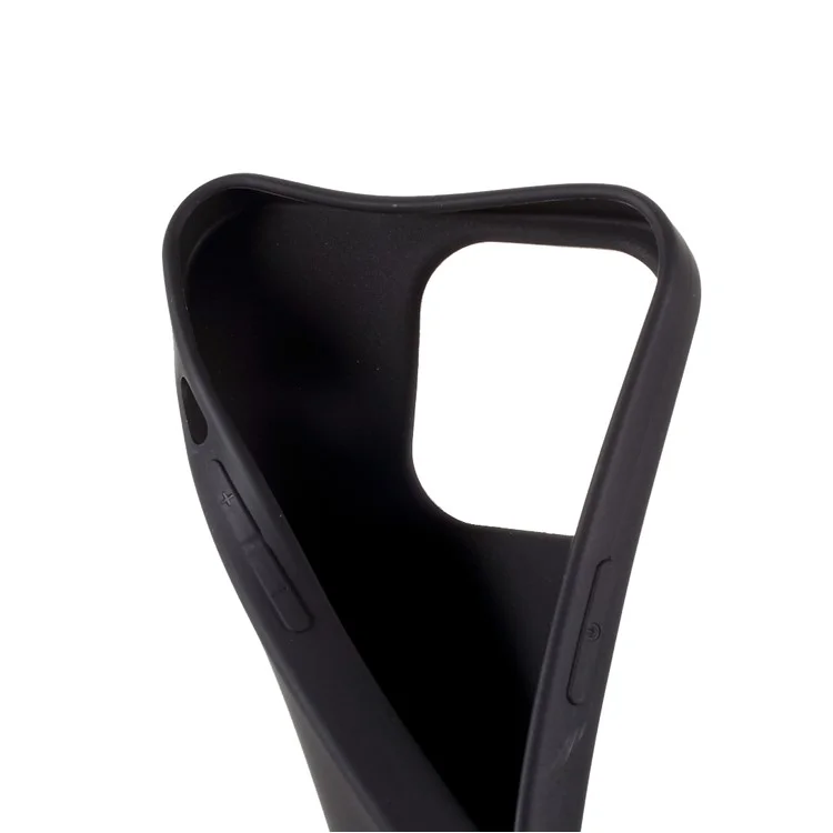 For iPhone 13 Pro 6.1 inch Slim Surface Layer Smooth Matte Soft Flexible TPU Cover - Black