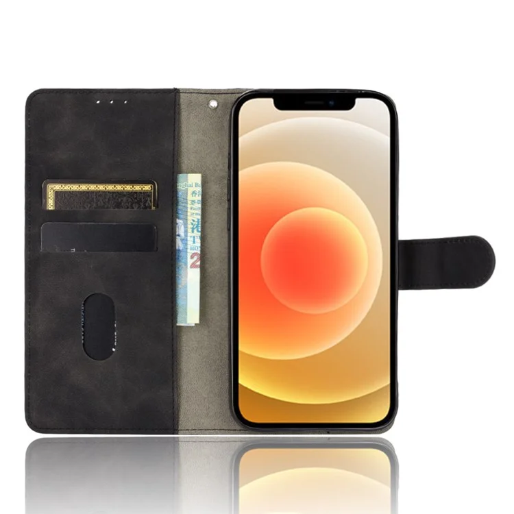 Touch Touch PU Cuero Suave Suave Anti-slip Scratch Resistente a la Cubierta de Soporte de Protección de Cuerpo Completo Para Iphone 13 Mini 5.4 Pulgadas - Negro