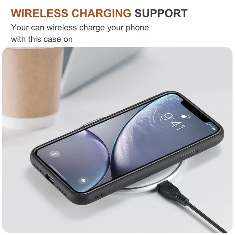 DG.MING M2 Series Détachable 2 en 1 Conception de portefeuille magnétique Étui de protection hybride pour téléphone avec support pour iPhone XR 6.1 pouces - Rouge