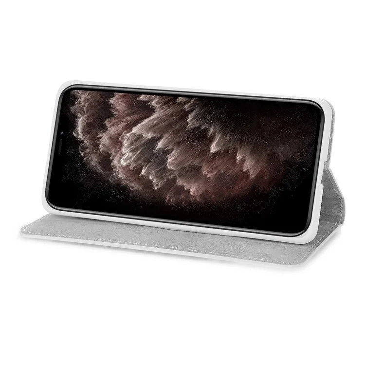 Riemendesign Glitzerpoeder leren Portemonnee Telefoonstandaard Beschermhoes voor iPhone 13 6.1 inch - Goud