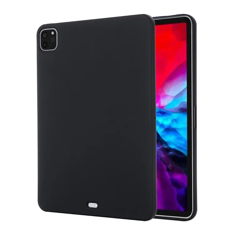 Soft Liquid Silicone Tablet Cover Protective Case für iPad Pro 11-Zoll (2021) - Schwarz