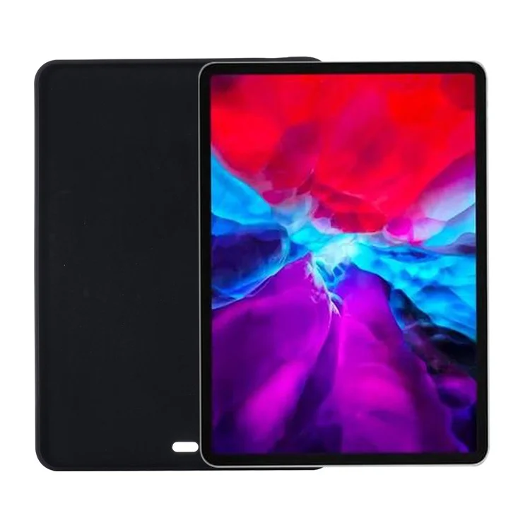 Soft Liquid Silicone Tablet Cover Protective Case für iPad Pro 11-Zoll (2021) - Schwarz
