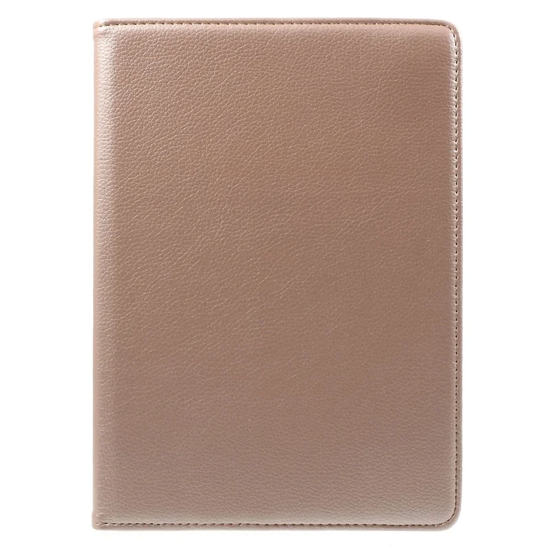 360 Degree Rotary Stand Litchi Grain Smart Leather Cover for iPad Air 2 - Rose Gold