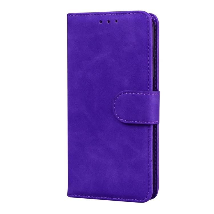 Pure Color Drop-resistant Leather Mobile Phone Cover Case für iPhone 13 6.1 inch - Lila