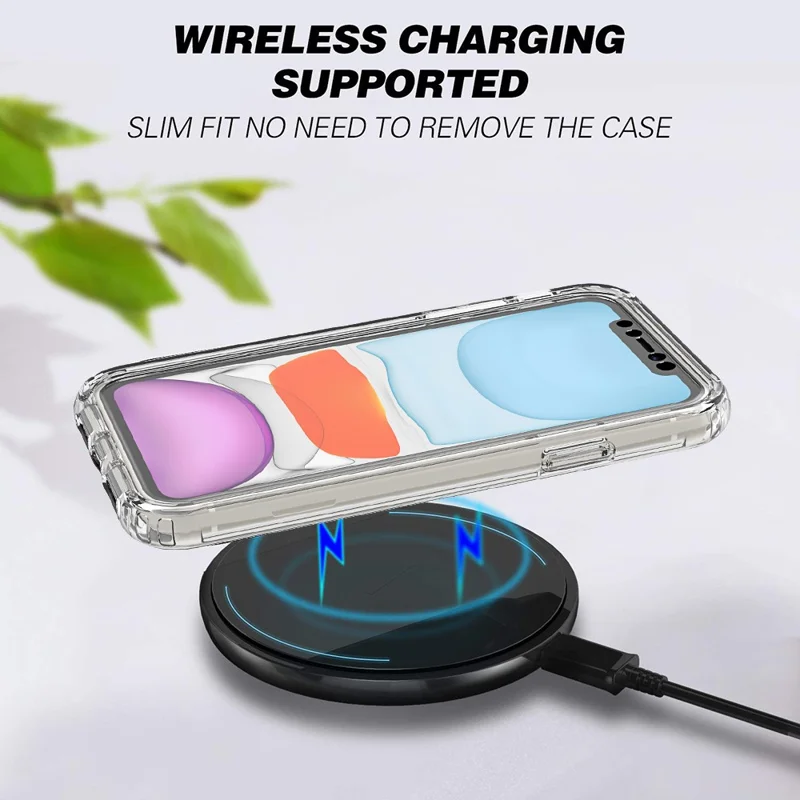 Anti-scratch Detachable 2-in-1 Transparent Gradient Color Clear TPU + PC Shell for iPhone 11 6.1 inch - Transparent