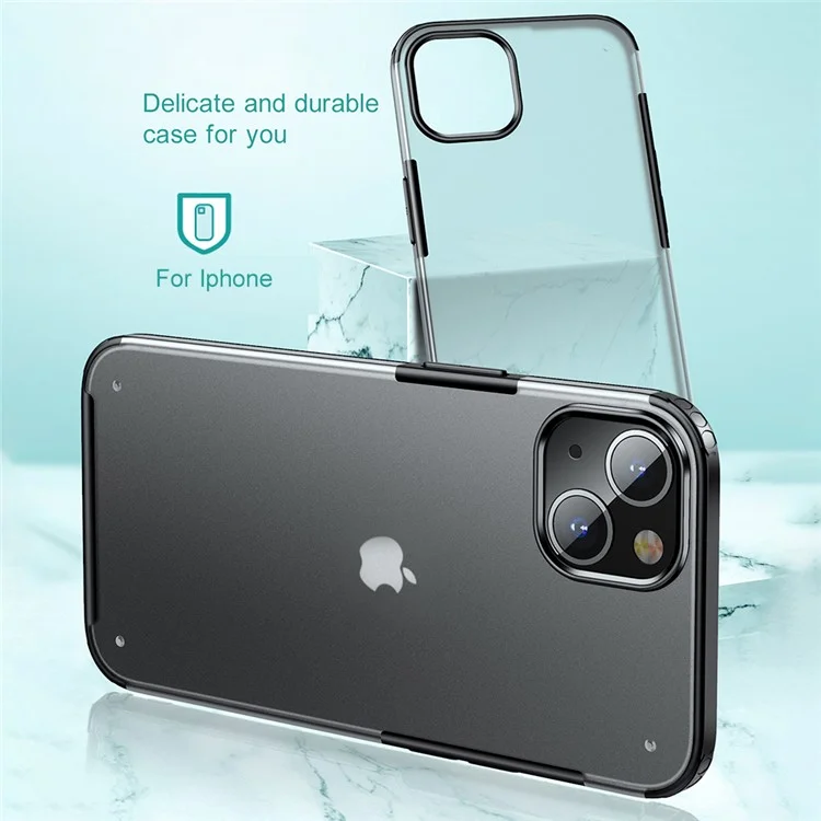 Housse de téléphone hybride Armor Series Smooth-Touch Enhanced Four Corners pour iPhone 13 6.1 pouces - Transparent