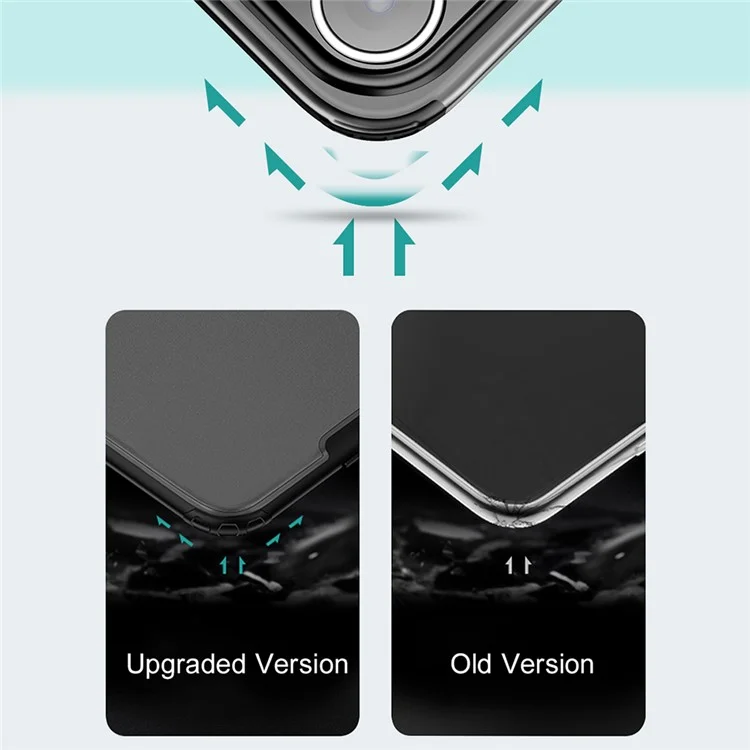 Armor Series Four Corner Cushions Smooth-Touch Hybrid Phone Cover Case für iPhone 13 Pro 6.1 Zoll - Schwarz