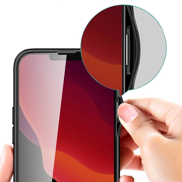 Armor Series Four Corner Cushions Smooth-Touch Hybrid Phone Cover Case für iPhone 13 Pro 6.1 Zoll - Schwarz