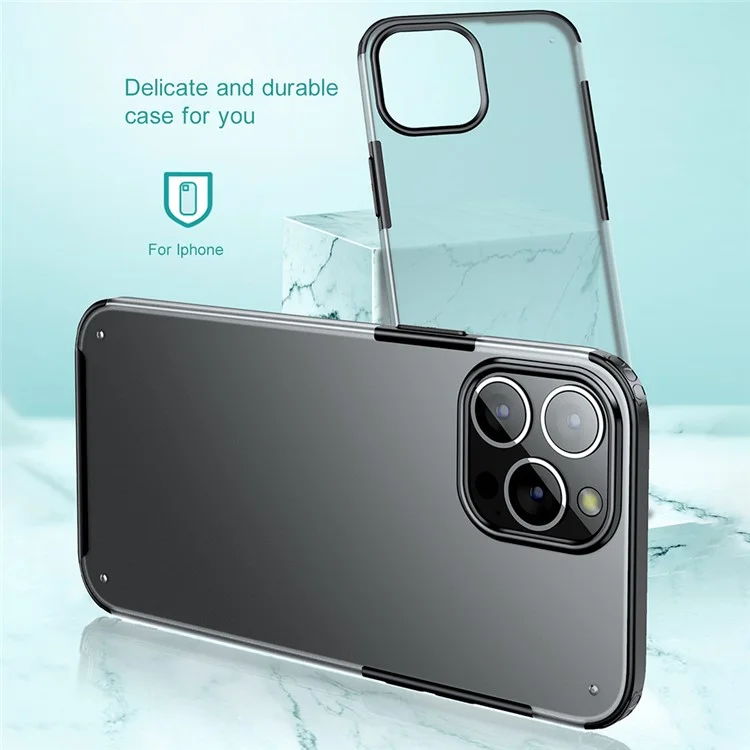 Armor Series Smooth-Touch Hybrid Phone Cover Case für iPhone 13 Pro Max 6.7 Zoll - Schwarz