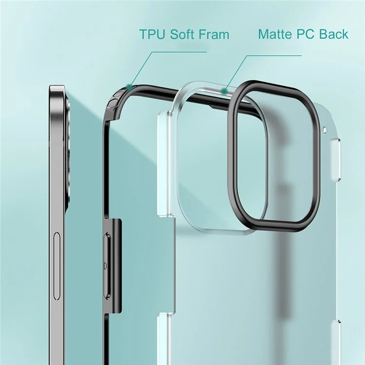 Armor Series Smooth-Touch Hybrid Phone Cover Case für iPhone 13 Pro Max 6.7 Zoll - Schwarz