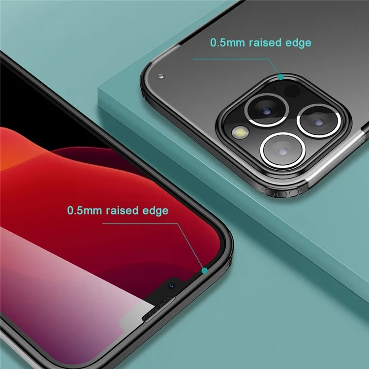 Armor Series Smooth-Touch Hybrid Phone Cover Case für iPhone 13 Pro Max 6.7 Zoll - Schwarz