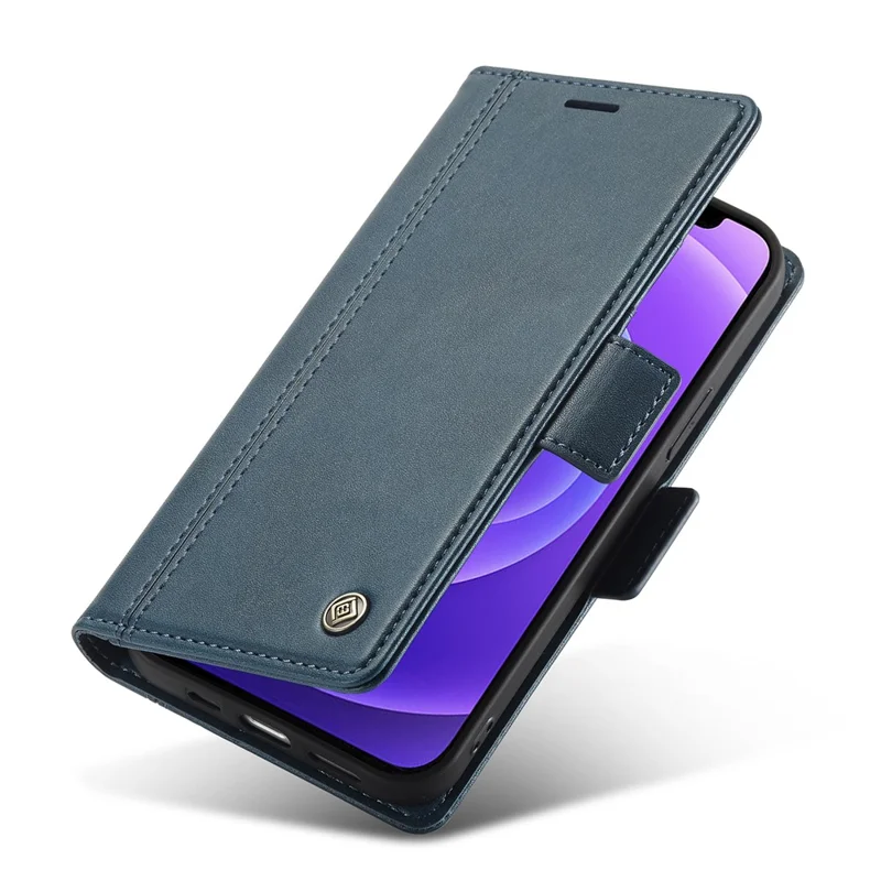 LC.IMEEKE PU Leather Full Protection Folio Flip Wallet Case with Card Holder and Magnetic Clasp Closure for iPhone 12 / 12 Pro 6.1 inch - Blue