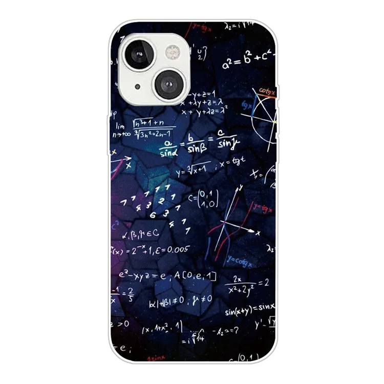 Musterdruckdesign Schlanke TPU stoßfeste Schutzhülle für iPhone 13 6.1 Zoll - Gleichung