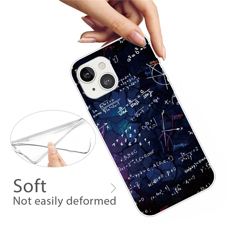Musterdruckdesign Schlanke TPU stoßfeste Schutzhülle für iPhone 13 6.1 Zoll - Gleichung