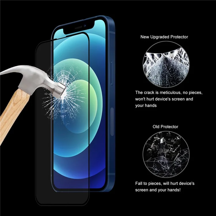 ENKAY HAT PRINCE Thickened Corners Design TPU Cover Case + Full Glue Tempered Glass Full Screen Covering Film für iPhone 13 Pro Max 6,7 Zoll