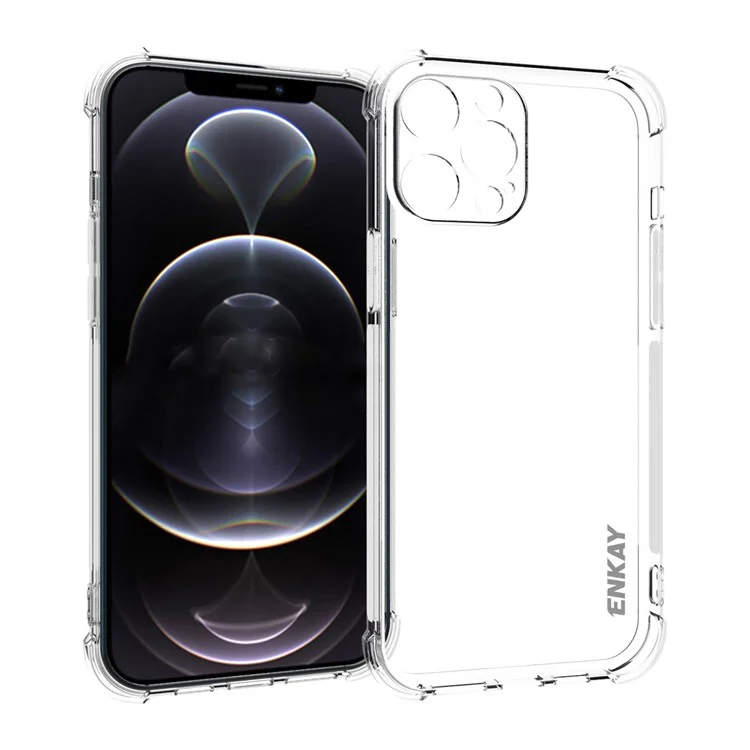 Enkay Chapéu Príncipe Cantos Espessados ​​design Tpu Capa de Tpu + Cola Cheia de Vidro Temperado de Cobertura de Tela Cheia Para Iphone 13 Pro Máximo 6,7 Polegadas