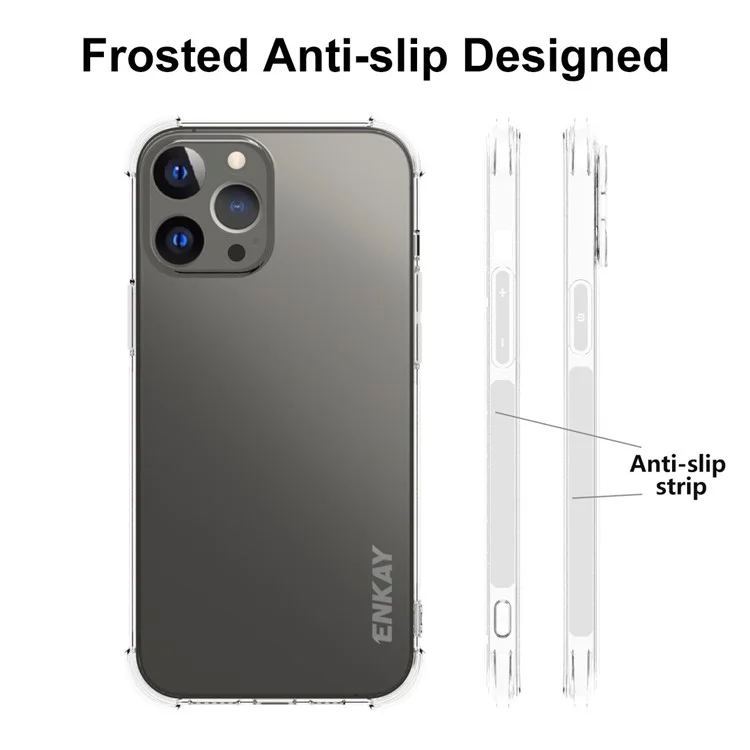 Enkay Chapéu Príncipe Cantos Espessados ​​design Tpu Capa de Tpu + Cola Cheia de Vidro Temperado de Cobertura de Tela Cheia Para Iphone 13 Pro Máximo 6,7 Polegadas