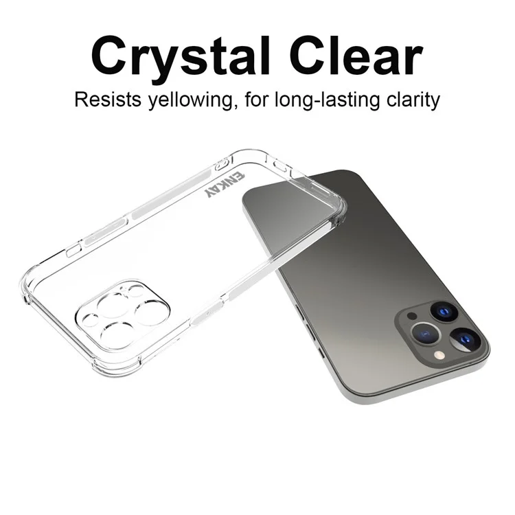 Enkay Chapéu Príncipe Cantos Espessados ​​design Tpu Capa de Tpu + Cola Cheia de Vidro Temperado de Cobertura de Tela Cheia Para Iphone 13 Pro Máximo 6,7 Polegadas