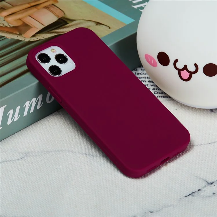 Anti Scratch Liquid Silicone Soft Phone Case Shell for iPhone 13 Pro 6.1 inch - Wine Red